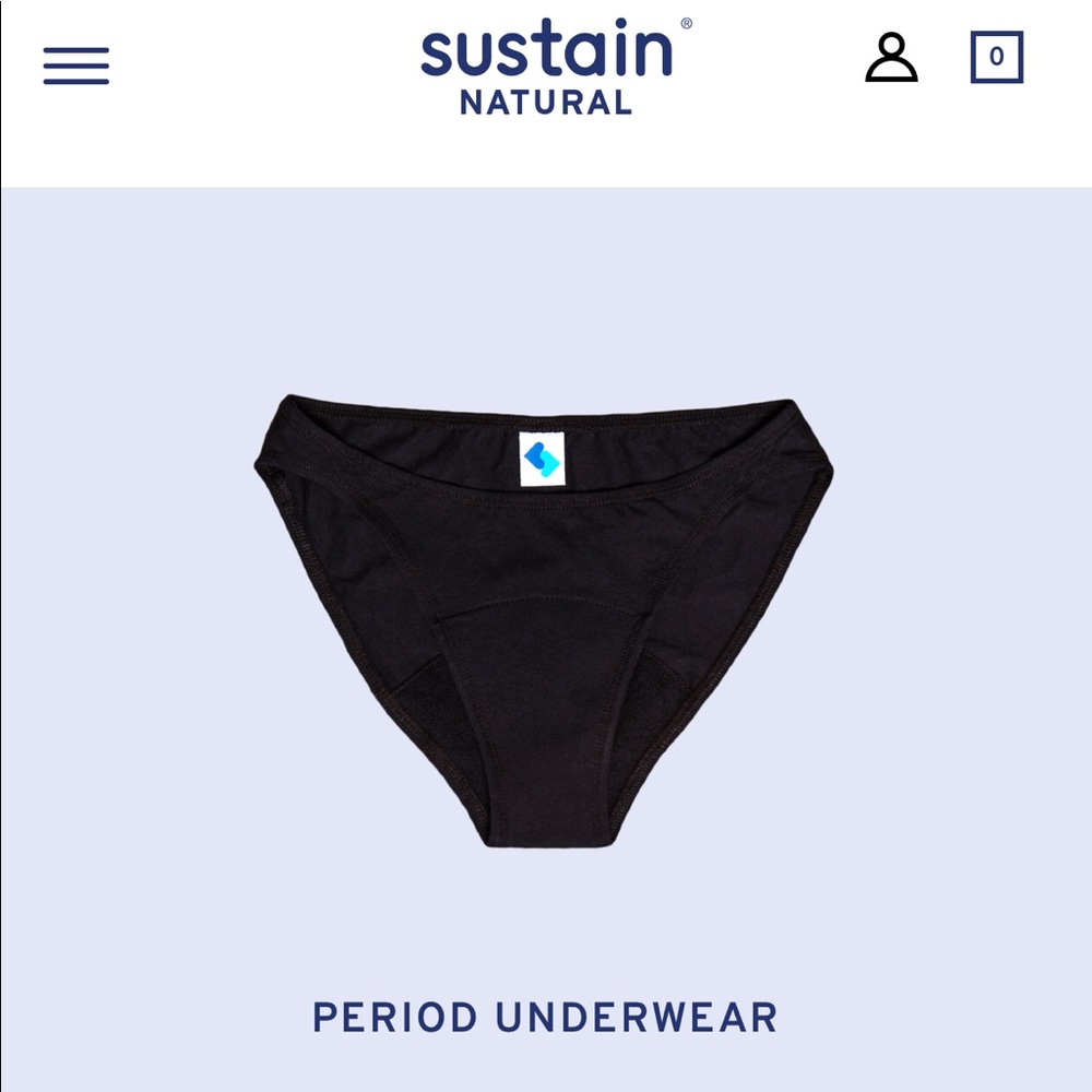 Sustain Period Underwear - Black